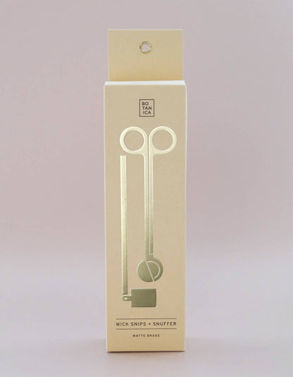 BOTANICA - Wick Snips + Snuffer Gift Box Set | Matte Brass