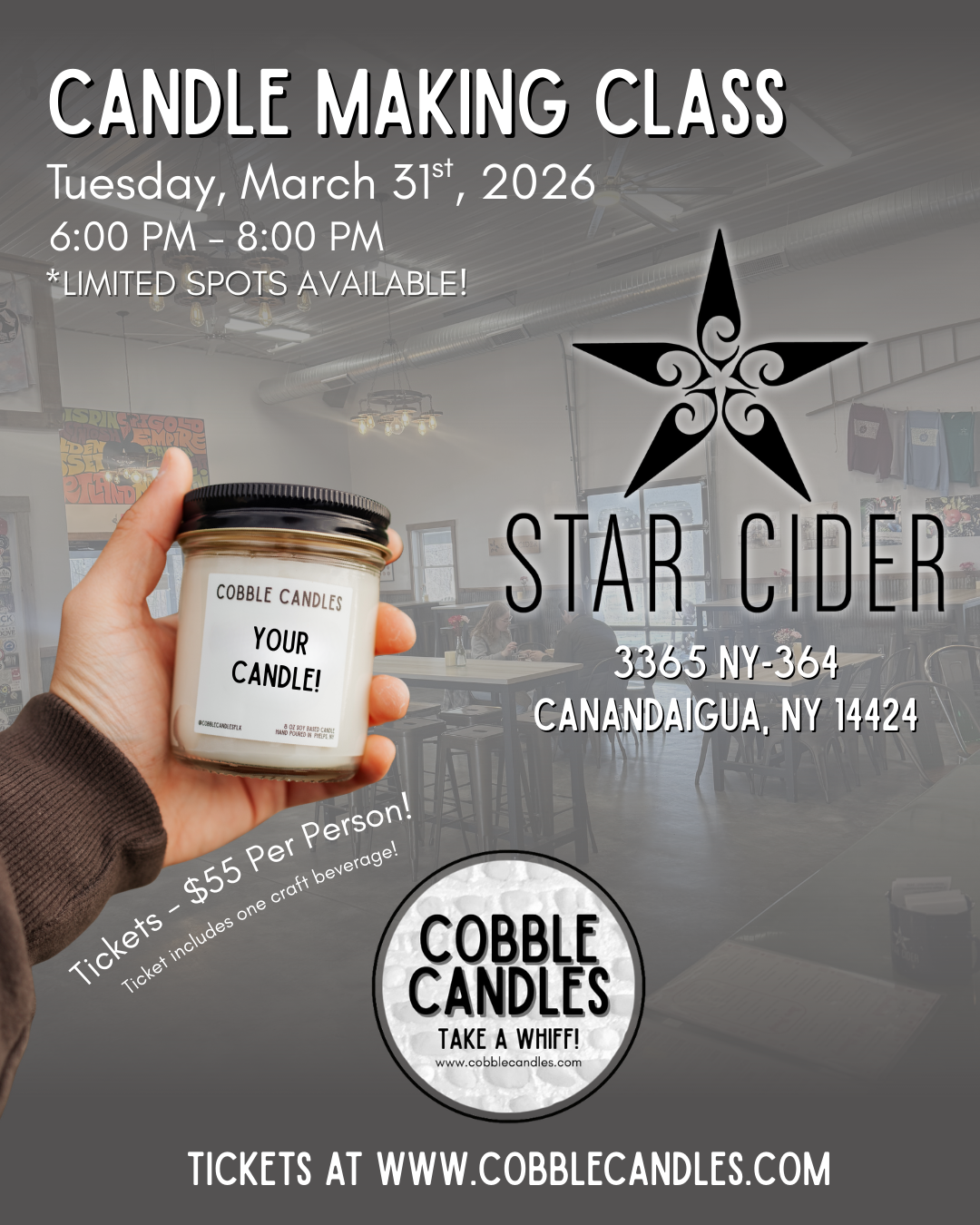 Candle Making Class @ Star Cider! (3/31)