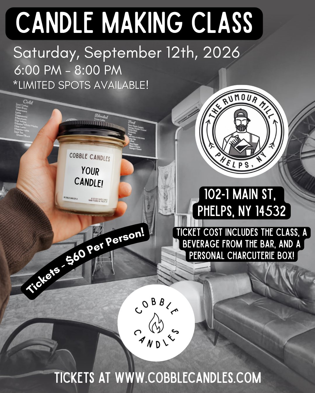 Candle Making Class @ The Rumour Mill (9/12)
