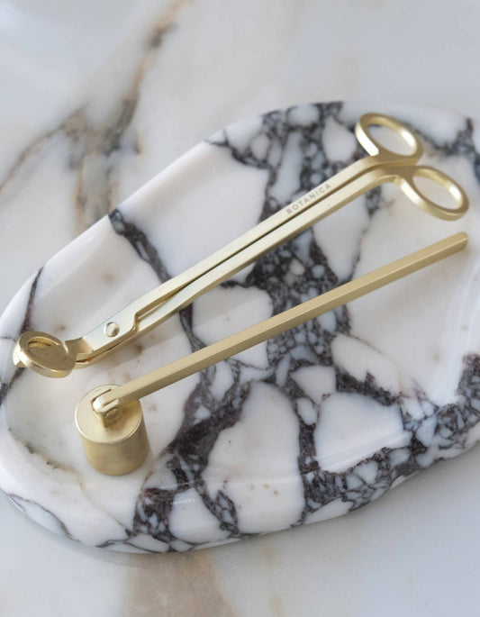 BOTANICA - Wick Snips + Snuffer Gift Box Set | Matte Brass