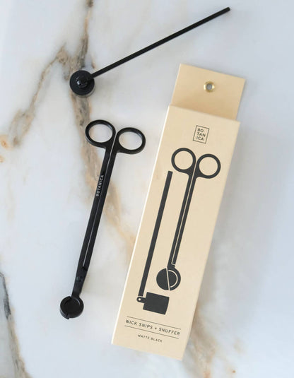 BOTANICA - Wick Snips + Snuffer Gift Box Set | Matte Black